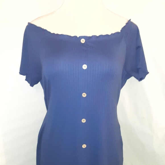 New Plus Size Ribbed Bodycon Dress - Picture 4 of 5
